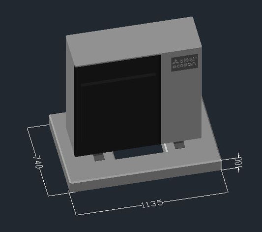 Mitsubishi Ecodan PUZ-WM_50-60-85-112_V_-A_A Fundament