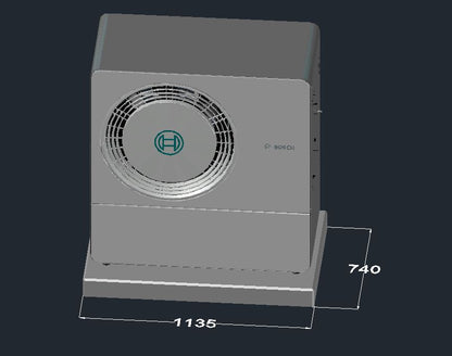 Bosch Compress 5800i AW 4 | 5 | 7 KW Fundament