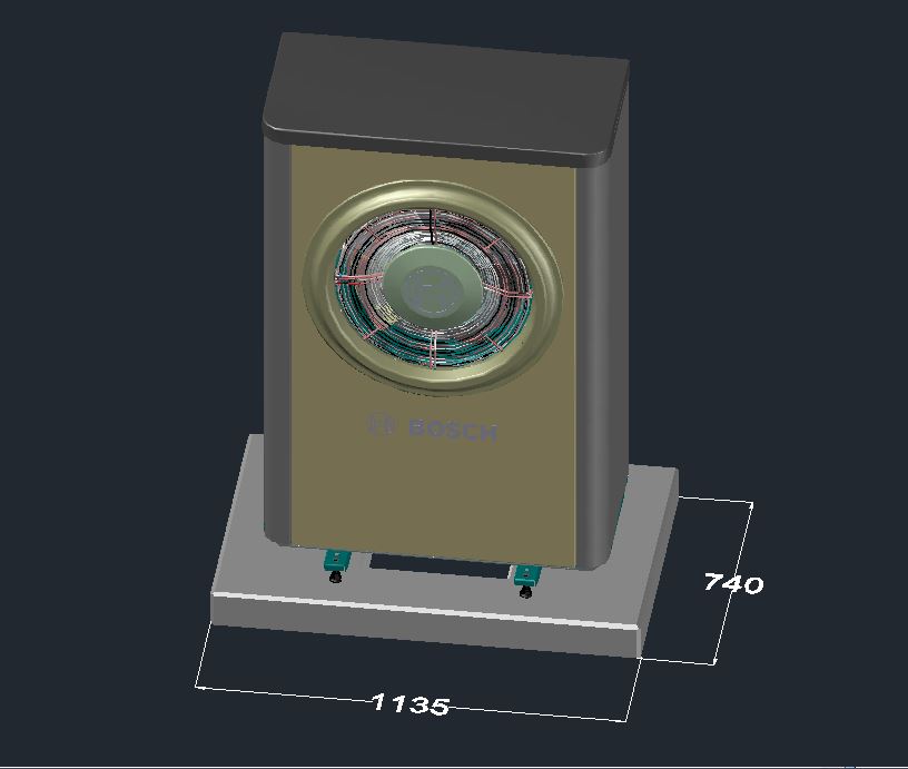 Bosch Compress 7000i AW 5 | 7 | 9 KW Fundament